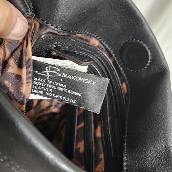 Makowsky Black Leather Crossbody Bag.. Final Price! - Picture 16 of 16